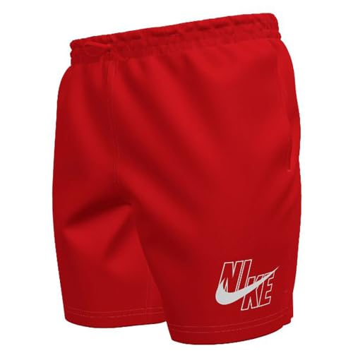Image of NIKE Swim Breaker Swim Logo 5" Volley Short University Red