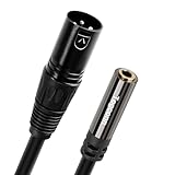 Togconn 3.5mm to XLR Audio Cable Adapter 1Feet, XLR Male to 3.5mm (1/8 Inch) TRS Stereo Female Microphone Audio Extension Connector Converter for Camcorders, Recorders, Mixers
