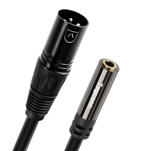Câble XLR mâle vers femelle 3.5mm et adaptateur audio 3 broches TRS pour mixeur