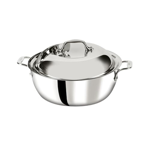 All-Clad D3 3-Ply Stainless Steel Dutch Oven 5.5 Quart Induction Oven Broiler Safe 600F Pots and Pans