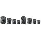 WAAZI DIY Schmuck 8 Stück Holzrohr Handwerk Holzperlen Holz Schmuckperlen Holz Spacer Charm Perlen Ebenholz Holz