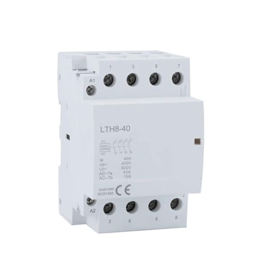 Contacteur AC triphasé 4 conducteurs pour rail DIN - Modèle blanc 32A 40A 63A 2NO+2NC