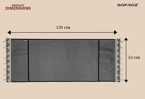 Image of Refrigerator Single Door Waterproof, Dustproof, Protective Cover for Fridges with Extra Storage Space Nylon Top Cover with 6 Storage Pockets (130 x 54 cm) (Grey Lace)