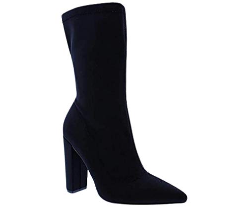 Women's Chunky Heel Pointed Toe Ankle Fashion Boots
