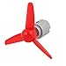 Aexit DC 5V Electrical equipment 0.13A 9200RPM Strong Force Motor 3-Vane Red Propeller 80mmx2mm