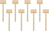 Keecuty 8 Pcs Wooden Mini Hammers - Wooden Crab Lobster Mallets Wood Hammer for Kids Toys, Kids Educational Toy and Cracking Seafood Tool
