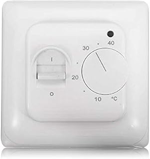 Mechanical Room Thermostat, Flame Retardant Manual Underfloor Heating Thermostats with Sensor Probe