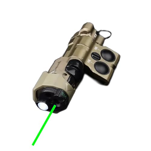 Metal MW C1+ Box Laser Sight(with Green Aiming Laser+IR Laser+IR Fill Light+ LED Whitelight Flashlight),& Modular Wire Control Remote Pressure Switch Combo,Tan