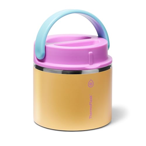 Image of ThermoFlask Insulated Food Jar with Leakproof Lid (20 oz, Candy Oasis) - Stainless Steel Food Containers for Hot & Cold Meals, Lunch, Soup & Snacks