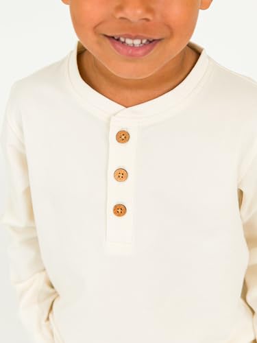 Image of RUGGEDBUTTS Baby /Toddler Boys Long Sleeve Henley Tee - Knit Henley Shirt