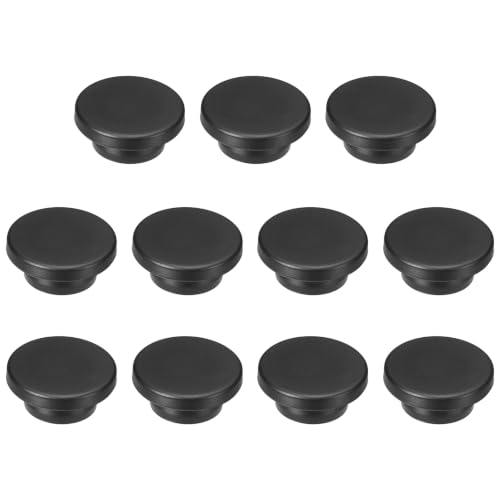 Image of MECCANIXITY 11pcs T-Shaped Silicone Plugs 25mm 31 /32 Inch Dia Snap in Plug Hole Seal Cover Round Rubber Stopper for 24-25mm Holes Kitchen Rubber Bulkheads Waterproof Sealing, Black