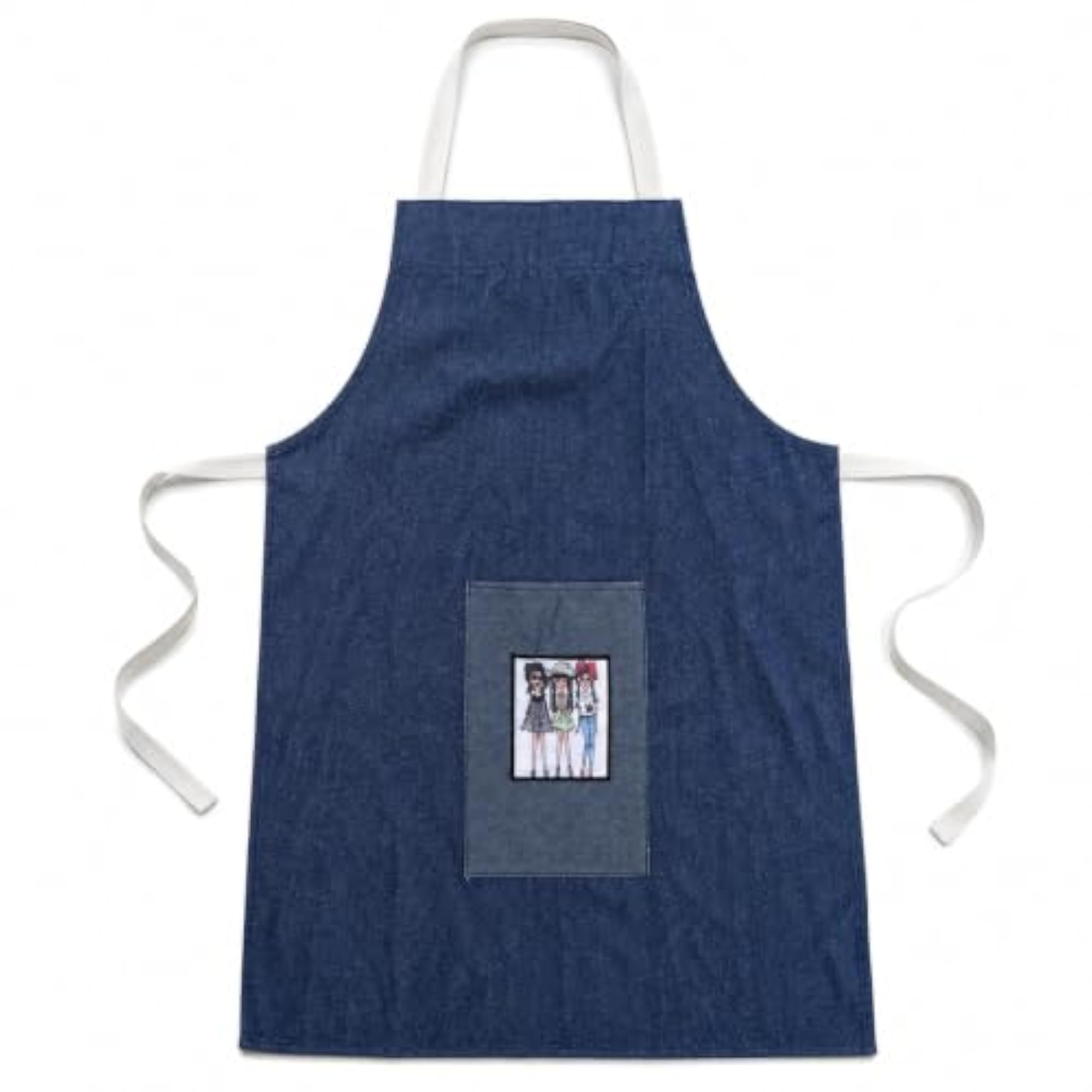 Denim Apron for Kitchen with Waterproof Back Layer