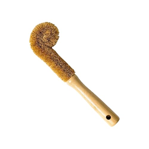 Cepillo Limpiador de Botellas - Mango Largo de Madera | Herramienta para con cerdas, Cepillo para Lavar Botellas, Limpiador de Tazas, Copa de Vino para Fregadero, Olla, jarrón, Cocina, l