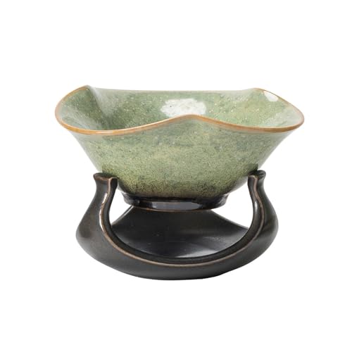 Ceramiczny sitko do herbaty z podstawką, wszechstronny zaparzacz do herbaty i akcesorium do herbaty, jajko do herbaty z sitkiem do różnych odmian herbaty, filtr do herbaty Kongfu do herbaty sypkiej