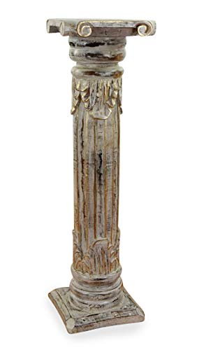 Livasia Colonne en Bois | Colonne décorative en Bois d'Albizia | Tabouret Plante | Support pour...