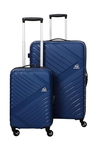 Image of American Tourister Kamiliant Set of 3 Trolley Bags 55 cm, 68 cm and 79 cm Small, Medium and Large Hard-Sided Polypropylene 4 Wheeler Spinner Luggage (Navy)