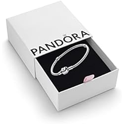 Plata Pulseras Pandora PANDORA Pulsera 590702HV-17 Mujer Plata Inscripción