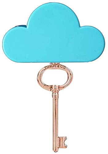 Cloud Magnetic Keychain,Magnetic Key Holder, Magnetic Key Holder Storage Hook, with Sticky Magnetic Key Ring Holder, Suitable for Wall Doors- (Blue), 3.9 inches long, 2.2 inches high, 1.2 inches wide