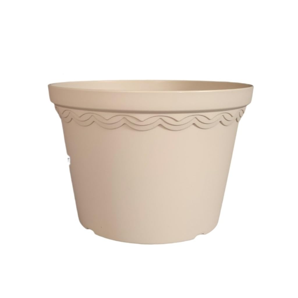 NEBE Planter Boxes Outdoor Simple Imitation Porcelain Resin Planting Flower Pot Plastic Breathable Bottom Hole Planting Pots(D)