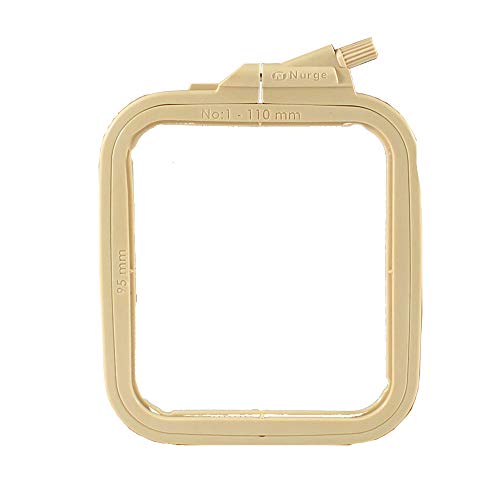 Nurge Broderie point de croix carré rectangulaire cadre plastique caramel 95 mm 110 mm #1 Cover