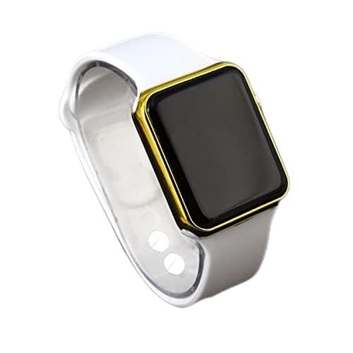 Reloj para niña Relojes para niñas Relojes Digitales para niños Reloj de Silicona LED Relojes de Regalo para niñas (Color : White Gold)
