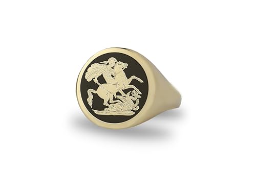 Bague de chevalier personnalisable et chevalière en or 14k héraldique