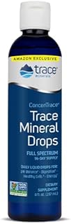 Trace Minerals ConcenTrace Drops | 72+ Minerals, Ionic Liquid Magnesium, Chloride, Potassium | Low Sodium | Energy, Electrolytes, Hydration | 96 Day Supply, 8 fl oz (Pack of 1)