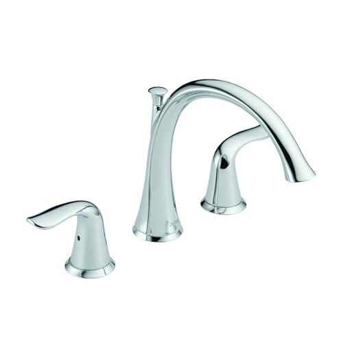 Delta Faucet Lahara 2-Handle Widespread Roman Tub Faucet Chrome Tub Faucet Roman Bathtub Faucet Delta Roman Tub Faucet Tub Filler Chrome T2738