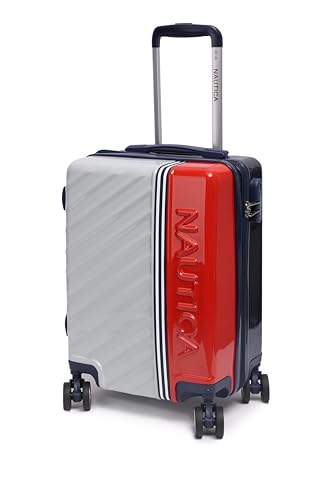 Recopilación de Maleta de viaje - los preferidos. 46 Nautica - Maleta de Cabina de 18' Color Blanco - Rojo, Ruedas Giratorias y Trolley.