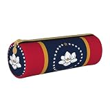 Diseño portátil: la bolsa para bolígrafos de la bandera del estado de Mississippi mide 8 x 3 x 3 pulgadas (aproximadamente 20,5 x 7,7 x 7,7 cm). Compacto y ligero, perfecto para llevar en el bolso o equipaje. Perfecto para personas que llevan una variedad de herramientas además de bolígrafos, como marcadores, goma, calculadora y mucho más.