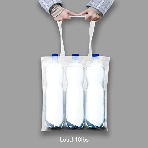 Image of TOPDesign 6-Pack Economical 16 inchx15 inch White Cotton Tote Bag, Lightweight Medium Reusable Grocery Shopping Cloth Bags, Suitable for DIY, Advertising, Promotion, Gift, Activity