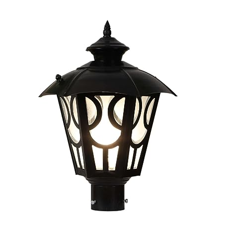 Image of SINOMAN Pillar Main Front Gate Light for Outdoor Fence Decorative Waterproof Post Lamp Perfext for Driveway Entrance, Boundary, Patio, Yard Lighting (Without Bulb)