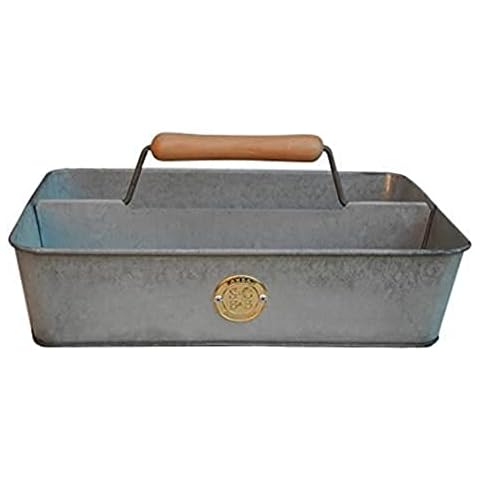 Burgon & Ball Sophie Conran Galvanized Trug, 33.5 cm Length x 21 cm Width x 13.5 cm Height, Silver Cover