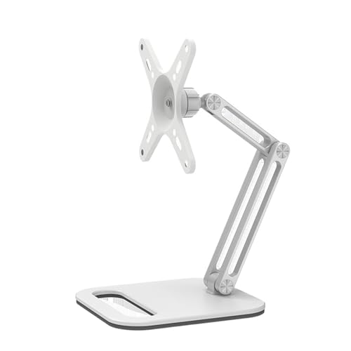 Support de moniteur réglable en hauteur avec socle VESA blanc taille S - 2