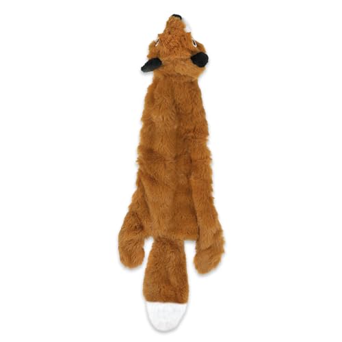 Image of Best Pet Supplies Squeaky Dog Toys with Soft Durable Fabric for Small, Medium and Large Pets Interactive Toy for Indoor Play, Supports Active Biting and Play - Fox, Large