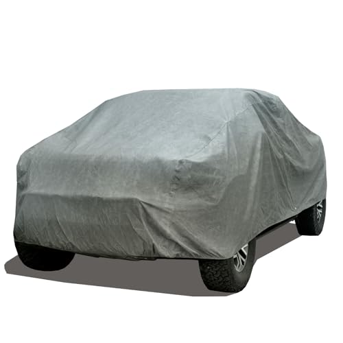 Image of Season Guard All Weather Waterproof Truck Cover, 7-Layer Non-Woven Cotton Truck Covers for Automobiles Car Snow Cover, Full Exterior Covers, Winter Rain Sun Sedan, Grey, Size Truck T2 211 inch-240 inch