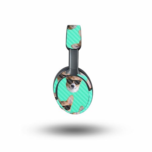 Image of MightySkins Carbon Fiber Skin Compatible with Bose QuietComfort Ultra - Cool Corgi | Protective, Durable Textured Carbon Fiber Finish | Easy to Apply