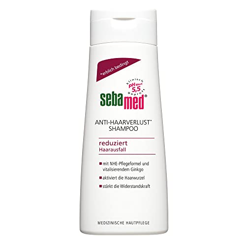 Foto von sebamed Anti-Haarverlust Shampoo, 200 ml, mit NHE-Pflegeformel mit Coffein und Ginkgo biloba für kräftiges und gesundes Haar