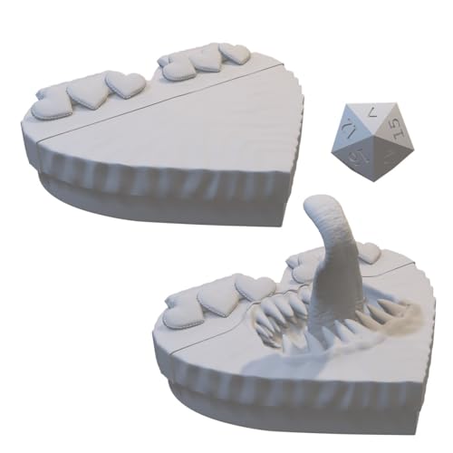 Set of 2 Mimic Monster Miniatures for DND Pathfinder RPG Unpainted Resin 28mm-32mm (Huge - Heart Shaped Bed)