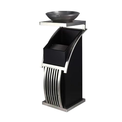 ZCEDZYSW Cubo de basura para exteriores, columna de ceniza, para hotel, vestíbulo, sanitario, cenicero, vestíbulo, hotel, vertical (acero inoxidable)