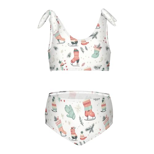 Wusikd Ice Skates Girls Swimsuits Two Piece Cute Swimwear Bikini Set for for Girls Size 3T