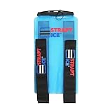 Strapt Ice Fillable & Reusable Strap On Ice Pack - Hot & Cold Therapy Wrap - Universal Compress for Back, Shoulders, Knees, Elbows for Pain Relief, Therapy, Injuries & Inflamation - 7.5' x 18' (Blue)