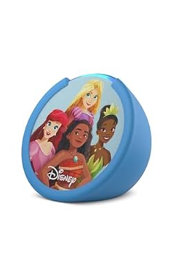 Amazon Echo Pop Kids (newest model), Designed for kids, Designed for Alexa+, parental controls, Includes 6 months of Amazon Kids+, Disney Princess