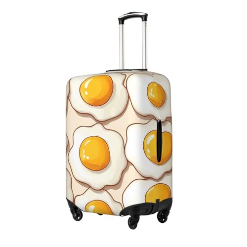 Fried Eggs Elastic Travel Luggage Cover, Washable Spandex Suitcase Protector, Anti-Scratch Fits 18-32 Inch2
