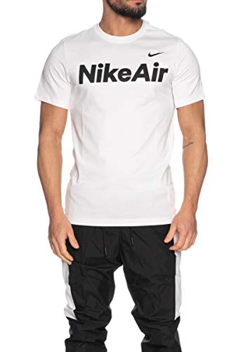 Nike M NSW Air Ss Tee T-Shirt - White/(Black), X-Small