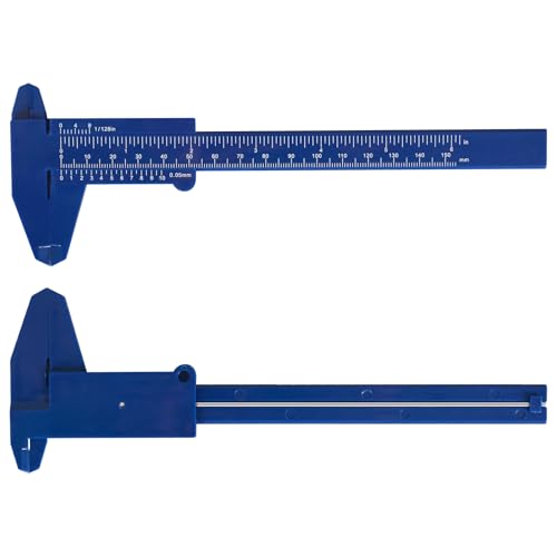 Image of Ultrassist Plastic Vernier Caliper (2pcs), 150 mm Mini Plastic Caliper for School Student, Portable 0-6 Inch Measuring Tools, Sliding Gauge (Pack of 2)