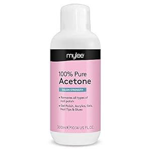 Mylee 100% Pure Acetone Gel Nail Polish Remover for UV/LED, Gel Soak Off, Removes All Types of Nail Polish, Gel Polish…