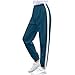 Track Pants for Girls Classic Joggers Trousers Athletic Sports Bottoms with White Side Stripe Elastic Waist Casual