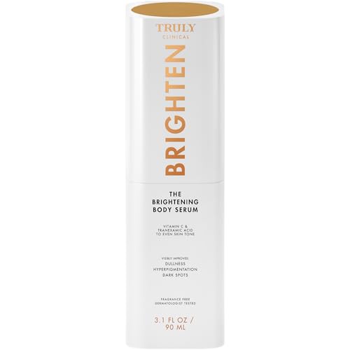 Truly Beauty Brightening Body Serum | Dark Spot Corrector with Vitamin C & Tranexamic Acid | Helps Fade Hyperpigmentation Dark Spots & Uneven Skin Tone | Clinical Strength Formula