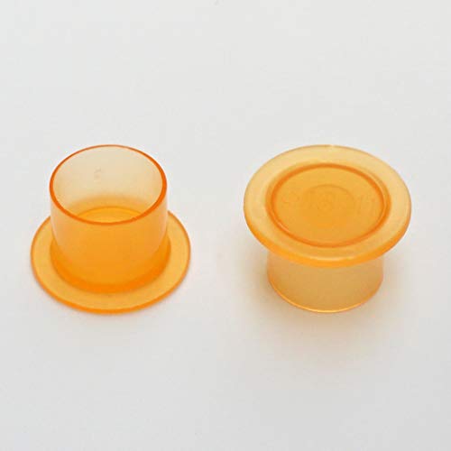 Needlehouse 1000pcs Tattoo Ink Caps Professional Tattoo Ink Cups With Base, Caps Plastic Pigment Cups Caps Tattoo Supplies (13 * 11mm)